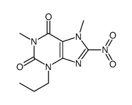 1,7-dimethyl-8-nitro-3-propylpurine-2,6-dione Structure