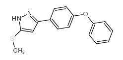 5-甲基硫代-3-(4-苯氧基苯基)-1H-吡唑结构式