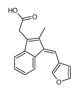 2-[3-(furan-3-ylmethylidene)-2-methylinden-1-yl]acetic acid Structure