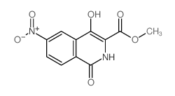 3-Isoquinolinecarboxylicacid, 1,2-dihydro-4-hydroxy-6-nitro-1-oxo-, methyl ester结构式