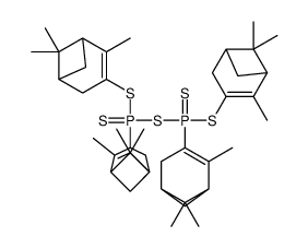 双(2,6,6-三甲基二环状(3.1.1)-2-庚烯基)-双(2,6,6-三甲基双环状(3.1.1)-2-庚烯基)硫二磷酸酯结构式