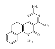 Benzo[h]pyrimido[5,4-c]quinolin-12(6H)-one, 1,3-diamino-5,11-dihydro-11-methyl- Structure