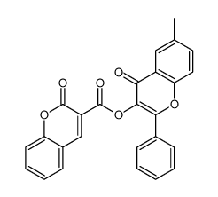 (6-methyl-4-oxo-2-phenylchromen-3-yl) 2-oxochromene-3-carboxylate Structure