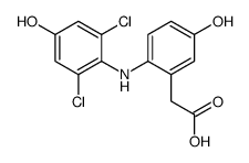 (2-(2,6-Dichloro-4-hydroxyanilino)-5-hydroxyphenyl)acetic acid结构式
