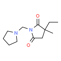 2,5-Pyrrolidinedione,3-ethyl-3-methyl-1-(1-pyrrolidinylmethyl)-(9CI)结构式