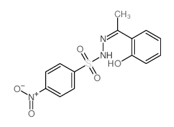 Benzenesulfonic acid,4-nitro-, 2-[1-(2-hydroxyphenyl)ethylidene]hydrazide Structure