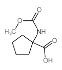 Cyclopentanecarboxylicacid, 1-[(methoxycarbonyl)amino]-结构式