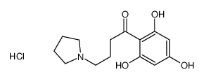 4-pyrrolidin-1-yl-1-(2,4,6-trihydroxyphenyl)butan-1-one,hydrochloride Structure