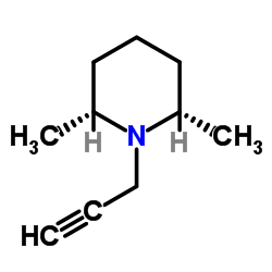 Piperidine, 2,6-dimethyl-1-(2-propynyl)-, (2R,6S)-rel- (9CI) Structure