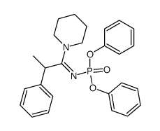 diphenyl N-<2-phenyl-1-(1-piperidinyl)propylidene>phosphoramidate Structure