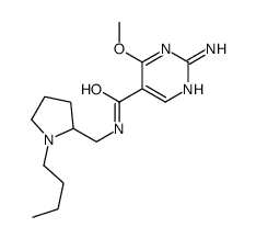 5-Pyrimidinecarboxamide, 2-amino-N-((1-butyl-2-pyrrolidinyl)methyl)-4- methoxy-结构式