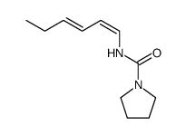 N-(1,3-hexadienyl)-1-pyrrolidinecarboxamide结构式