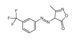 3-methyl-4-[[3-(trifluoromethyl)phenyl]diazenyl]-4H-1,2-oxazol-5-one Structure