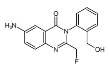 6-amino-2-(fluoromethyl)-3-[2-(hydroxymethyl)phenyl]quinazolin-4-one Structure
