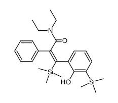 (E)-N,N-diethyl-3-(2-hydroxy-3-(trimethylsilyl)phenyl)-2-phenyl-3-(trimethylsilyl)acrylamide结构式