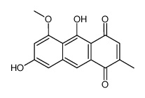 7,10-dihydroxy-5-methoxy-2-methylanthracene-1,4-dione结构式