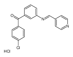 (4-chlorophenyl)-[3-(pyridin-4-ylmethylideneamino)phenyl]methanone,hydrochloride结构式