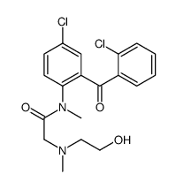 N-[4-chloro-2-(2-chlorobenzoyl)phenyl]-2-(2-hydroxyethyl-methyl-amino)-N-methyl-acetamide结构式