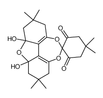 3a,4a-dihydroxy-2,2,4',4',6,6-hexamethyl-1,2,3,3a,4a,5,6,7-octahydro-4,8,10-trioxaspiro[cyclohepta[def]fluorene-9,1'-cyclohexan]-3a1(10a),4a1(7a)-diene-2',6'-dione结构式