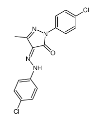 2-(4-chloro-phenyl)-5-methyl-2H-pyrazole-3,4-dione 4-[(4-chloro-phenyl)-hydrazone]结构式