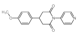 4-(4-methoxyphenyl)-1-pyridin-4-yl-piperidine-2,6-dione structure