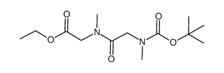 Boc-sarcosyl-sarcosine ethyl ester Structure