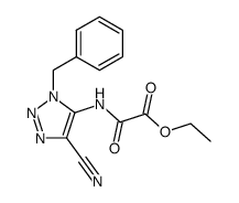 3-benzyl-4-ethoxalylamino-3H-1,2,3-triazole-5-carbonitrile Structure