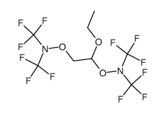 O,O'-(1-ethoxyethane-1,2-diyl)bis(N,N-bis(trifluoromethyl)hydroxylamine)结构式