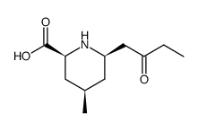 (2S,4R,6R)-4-methyl-6-(2-oxobutyl)-2-piperidinecarboxylic acid结构式