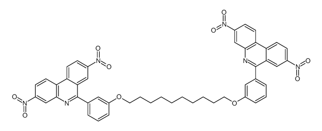 1,10-bis(3-(3,8-dinitrophenanthridin-6-yl)phenoxy)decane结构式