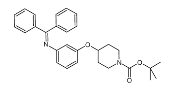4-(3-benzhydrylideneaminophenoxy)piperidine-1-carboxylic acid tert-butyl ester Structure