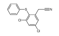 [3,5-dichloro-2-(phenylthio)phenyl]acetonitrile结构式