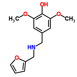 4-([(FURAN-2-YLMETHYL)-AMINO]-METHYL)-2,6-DIMETHOXY-PHENOL结构式