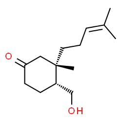 Cyclohexanone, 4-(hydroxymethyl)-3-methyl-3-(4-methyl-3-pentenyl)-, (3S,4R)- (9CI) Structure