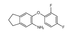 6-(2,4-difluorophenoxy)-2,3-dihydro-1H-inden-5-amine结构式