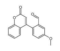 5-methoxy-2-(2-oxochromen-4-yl)benzaldehyde Structure