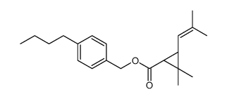 4-Butylbenzyl (1R,3R)-2,2-dimethyl-3-(2-methyl-1-propen-1-yl)cycl opropanecarboxylate结构式
