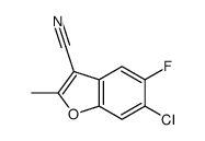 6-chloro-5-fluoro-2-methyl-1-benzofuran-3-carbonitrile Structure