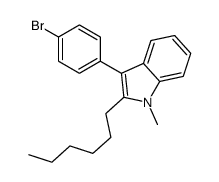 3-(4-bromophenyl)-2-hexyl-1-methylindole Structure