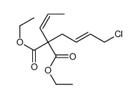 diethyl 2-(4-chlorobut-2-enyl)-2-prop-1-enylpropanedioate结构式