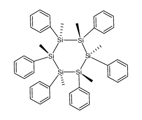 1,2,3,4,5,6-Hexamethylhexaphenylcyclohexasilan Structure