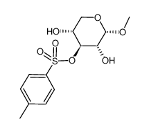 methyl 3-O-p-tolylsulfonyl-α-D-xylopyranoside结构式