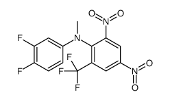 N-(3,4-difluorophenyl)-N-methyl-2,4-dinitro-6-(trifluoromethyl)aniline结构式
