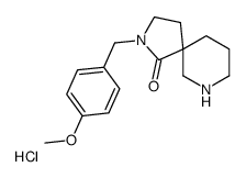 2-[(4-methoxyphenyl)methyl]-2,9-diazaspiro[4.5]decan-1-one,hydrochloride Structure