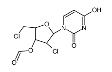 [(2S,3R,4R,5R)-4-chloro-2-(chloromethyl)-5-(2,4-dioxopyrimidin-1-yl)oxolan-3-yl] formate结构式