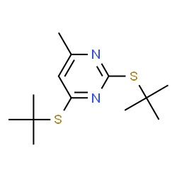 2,4-bis-tert-Butylsulfanyl-6-methyl-pyrimidine structure