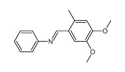 (4,5-dimethoxy-2-methyl-benzyliden)-aniline结构式