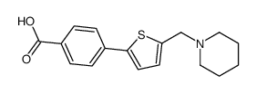 4-[5-(piperidin-1-ylmethyl)thiophen-2-yl]benzoic acid结构式