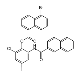 4-(5-bromo-[1]naphthoyloxy)-3-chloro-5-[2]naphthoylamino-toluene Structure