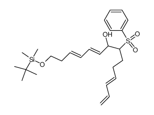 (3E,5E,11E)-1-((tert-butyldimethylsilyl)oxy)-8-(phenylsulfonyl)tetradeca-3,5,11,13-tetraen-7-ol Structure